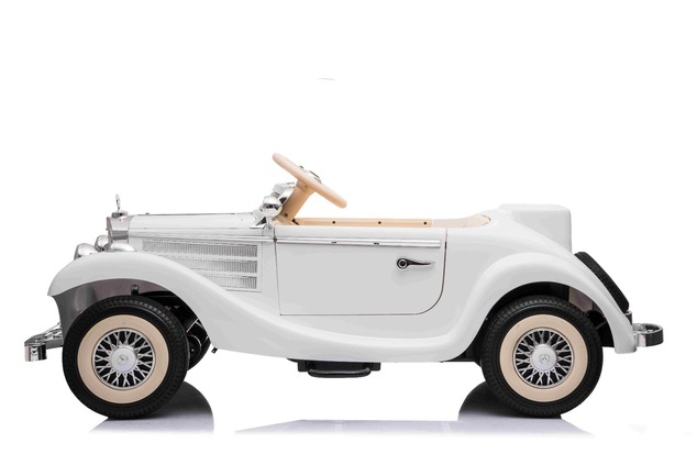 Electric Ride-On Toy Car Mercedes-Benz 540K, White, Local parental control by Steering wheel, 2.4Ghz