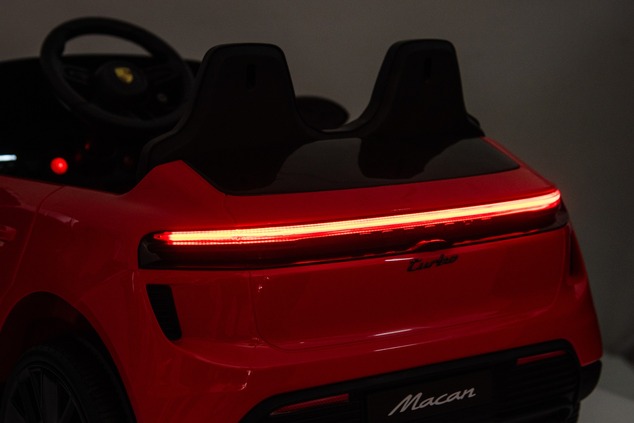 Electric Ride-on car Porsche Macan 12V Licensed with rear-wheel drive (Single seat), red, Lithium ba