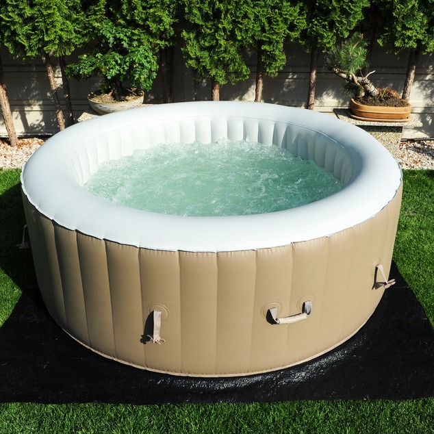 BeneoSpa NEW Portable Inflatable Bubble Spa, Hot Tube, Jacuzzi, Brown-White
