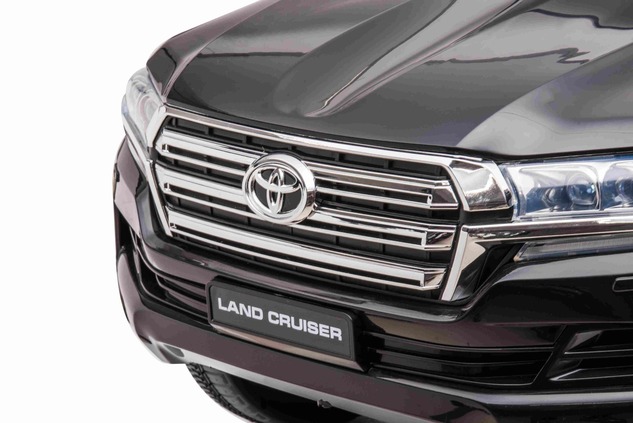 Electric Ride on Car Toyota Landcruiser 12V, BLACK, Leatherette seat, 12V/7AH Battery, Opening doors