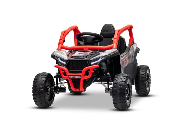 Electric Ride-on car Kawasaki TERYX KRX 1000 12V, red, single seat, rear axle suspension, 2.4 Ghz re