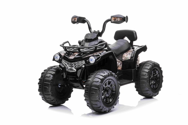 Electric QUAD SUPERPOWER 12V, black, Plastic wheels with rubber band, 2 x 45W Motor, plastic seat, s