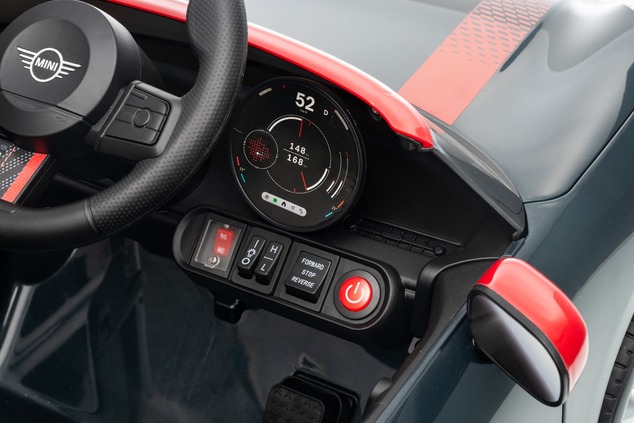 Electric Ride-on car Mini Cooper 12V, black, MP3 Player with USB and Bluetooth connection, 2.4 GHz r