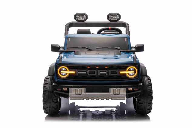 Ford Bronco XL elektrische kinderauto met achterwielaandrijving, gelicentieerd (tweezitter), blauw, 