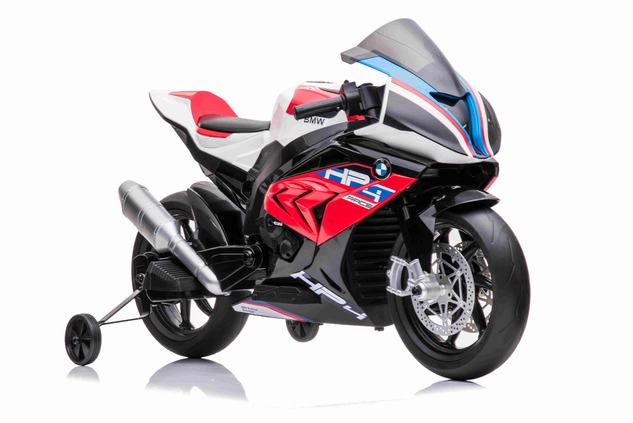 Electric Motorbike BMW HP4 RACE 12V, Licensed,  red, 12V battery, EVA soft wheels, 2 x 35W Engines, 