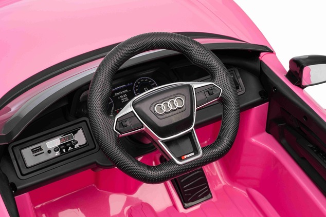 Electric Ride-on car Audi RS E-tron GT 12V, pink, wide single seat, 2.4 GHz remote control, USB / AU