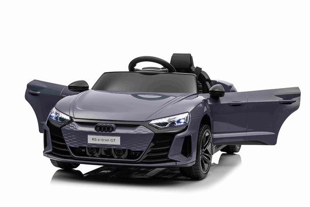 Electric Ride-on car Audi RS E-tron GT 12V, grey, wide single seat, 2.4 GHz remote control, USB / AU