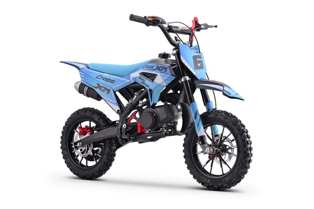 Kids Petrol Dirt Bike 50cc | Beneo Motors CROSS XM Blue | Ages 4–8 | Speed Limiter