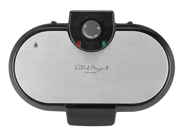 Richard Bergendi Double Belgian Waffle Maker, Waffle Iron, 1200 W, Non Stick Plates, Variable Temper
