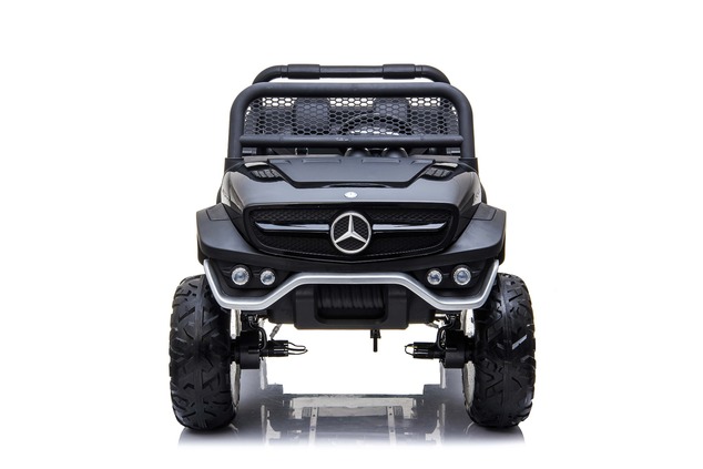 Electric Ride-On Toy Car Mercedes-Benz UNIMOG - Black, 2.4Ghz Remote controller, 4 X 4, two-seats, S