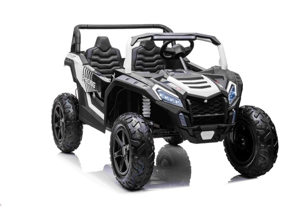 Electric Ride-on car UTV XXL 24V, white, two-seater, Engine with differential, Inflatable rubber whe