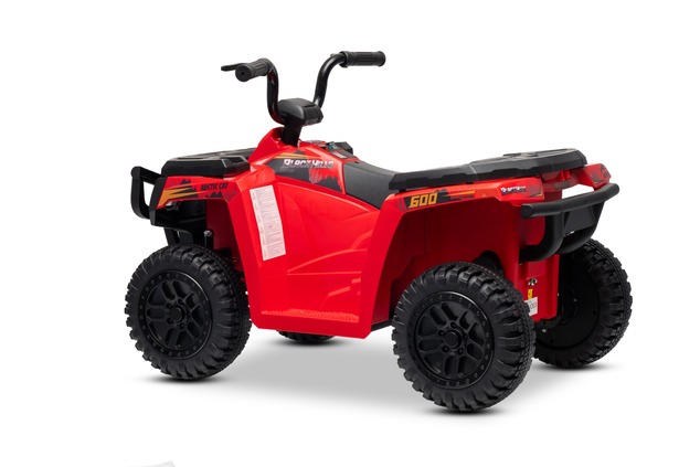 Licensed electric Ride-on quad Arctic Cat 12V with rear wheel drive, red, LED lights, Lithium batter