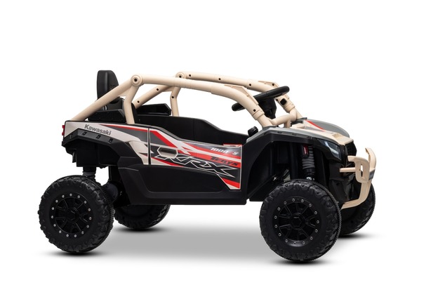 Electric Ride-on car Kawasaki TERYX KRX 1000 12V, khaki, single seat, rear axle suspension, 2.4 Ghz 