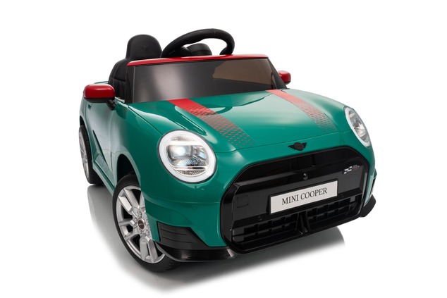 Electric Ride-on car Mini Cooper 12V, green, MP3 Player with USB and Bluetooth connection, 2.4 GHz r