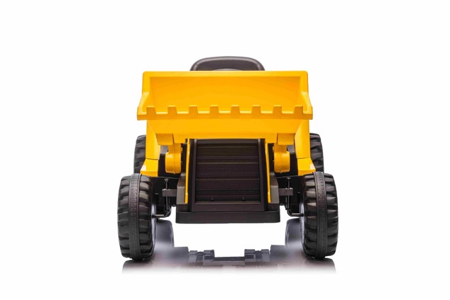 Licensed Caterpillar Electric Excavator with Slope Bucket, Single Seat, Yellow, USB Input on MP3 Pla
