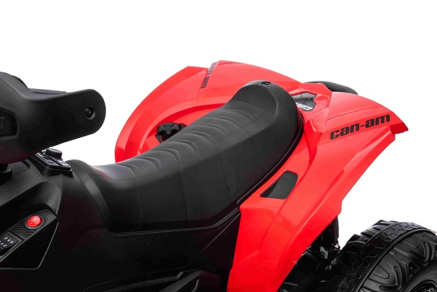 Can-am Renegade electric Ride-on quad, red, single seater, front and rear suspension, LED lights, Li