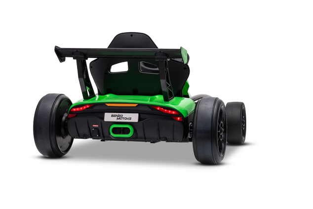 Drift kart elettrico per bambini 24 V | Beneo Motors Drift Car | Verde | 2 × 200 W | Batteria al litio