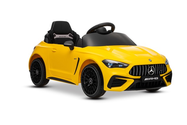 Electric Ride-on car Mercedes CLE 12V with rear-wheel drive, yellow, Single seater, Lithium battery,