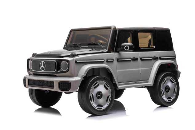 Electric Ride-on car Mercedes-Benz EQG 12V, grey, LED underlighted body parts, Functional front and 