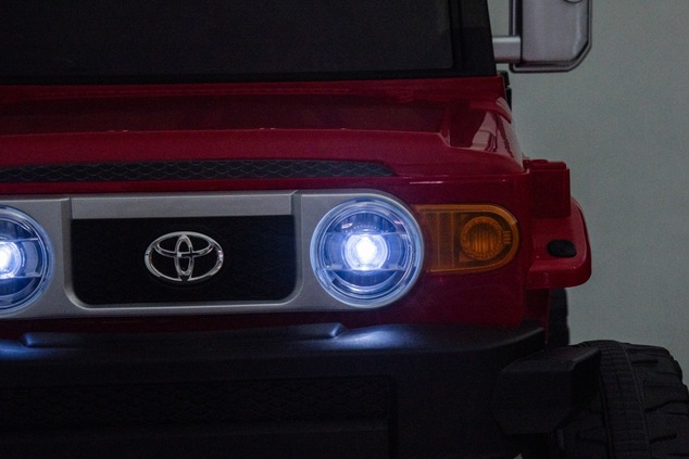 Electric Ride-on car Toyota FJ Cruiser XXL with 4x4 drive, licensed (Two-seater), red, Portable lith