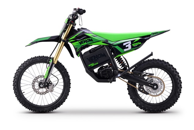 Electric Motocross 8000W | Beneo Motors Venom PLUS Green | 72V Samsung Lithium | 88 km/h