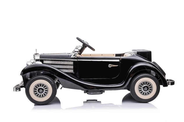 Electric Ride-On Toy Car Mercedes-Benz 540K, Black, Local parental control by Steering wheel, 2.4Ghz