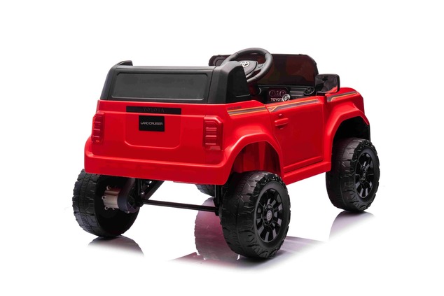 Electric ride-on car Toyota Landcruiser 12V, red, wide single seat, 2.4 GHz remote control, USB / AU