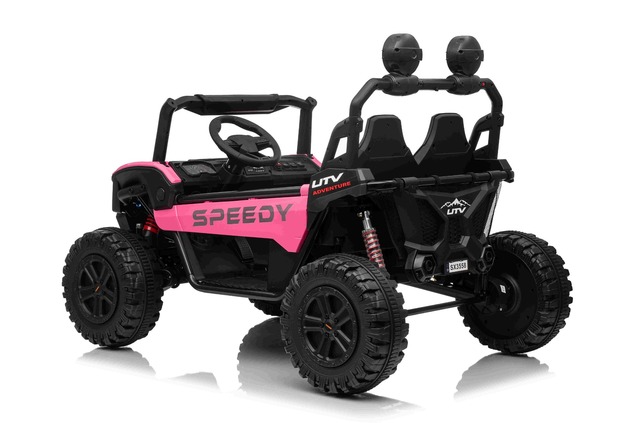 Auto elettrica per bambini T-REX Ride 4x4 24V | 2 posti | Rosa | Lettore MP3 con ingresso USB/AUX | 