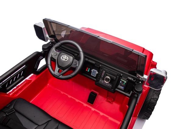 Electric Ride-on car Toyota FJ Cruiser XXL with 4x4 drive, licensed (Two-seater), red, Portable lith