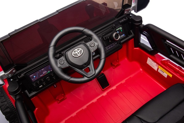 Electric Ride-on car Toyota FJ Cruiser XXL with 4x4 drive, licensed (Two-seater), red, Portable lith