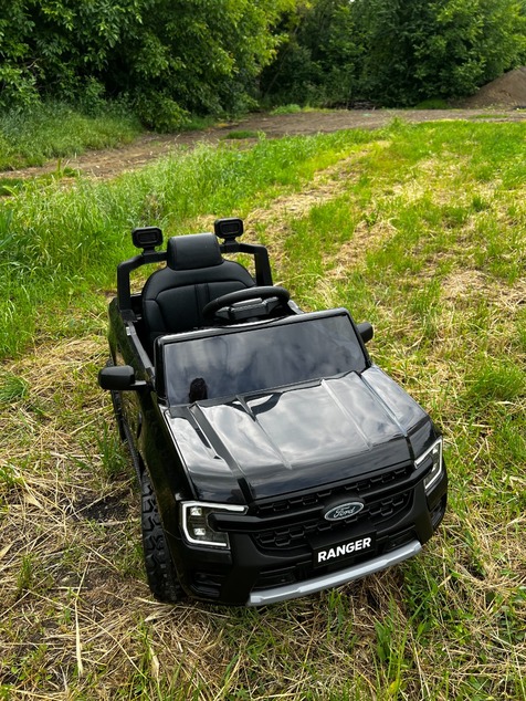 Electric Ride-on car FORD 707 12V, black, Leather seat, 2.4 GHz remote control, Bluetooth / USB Inpu