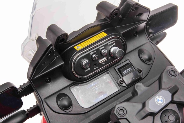 Electric Motorbike BMW F850 GS, Licensed, 12V battery, EVA soft wheels, 2 x 35W Engines, LED Lights,