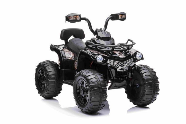 Electric QUAD SUPERPOWER 12V, black, Plastic wheels with rubber band, 2 x 45W Motor, plastic seat, s