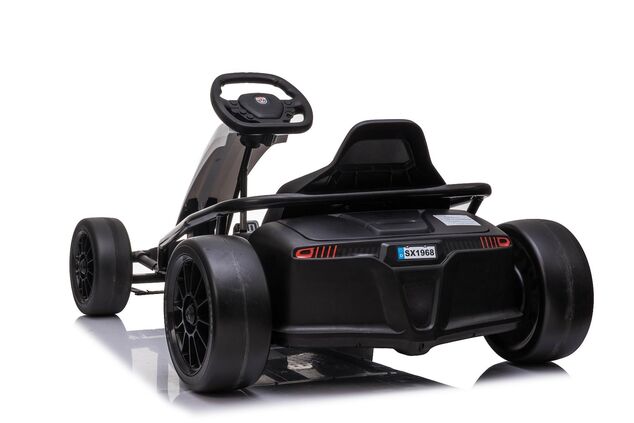 Drift Kart DRIFT-CAR 24V, White, Smooth Drift wheels, 2 x 350W Motor, Drift mode at 13 Km / h, 24V B