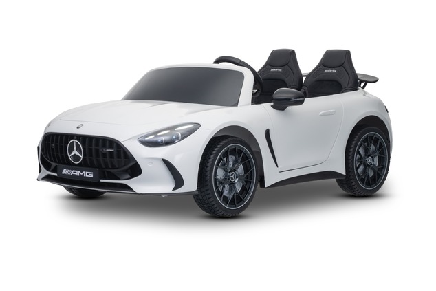 Electric Ride-on car Mercedes GT63 AMG 24V with 4x4 drive, white, Two-seater, Adjustable driver's se