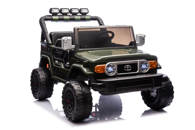 Electric Ride-on car Toyota FJ Cruiser XXL with 4x4 drive, licensed (Two-seater), green, Portable li