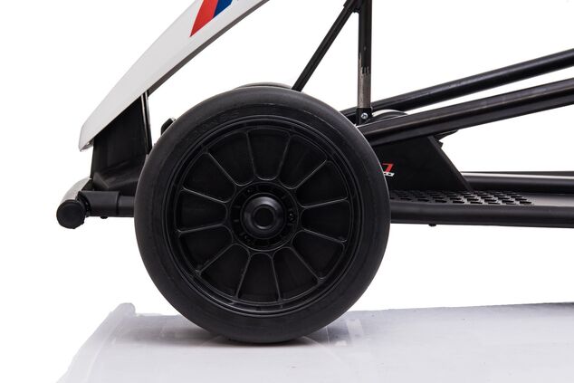 Drift Kart DRIFT-CAR 24V, White, Smooth Drift wheels, 2 x 350W Motor, Drift mode at 13 Km / h, 24V B