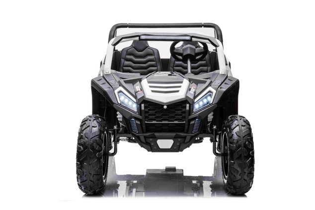 Electric Ride-on car UTV XXL 24V, white, two-seater, Engine with differential, Inflatable rubber whe