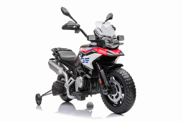 Electric Motorbike BMW F850 GS, Licensed, 12V battery, EVA soft wheels, 2 x 35W Engines, LED Lights,