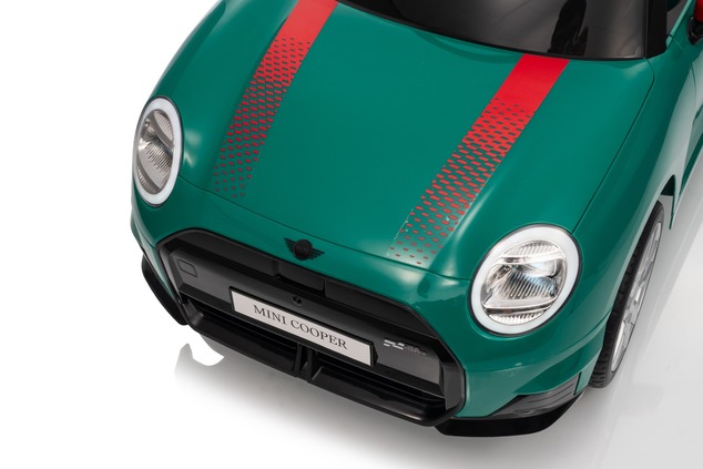 Electric Ride-on car Mini Cooper 12V, green, MP3 Player with USB and Bluetooth connection, 2.4 GHz r