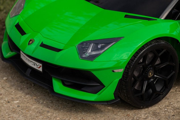Electric Ride on Car Lamborghini Aventador 12V for two users, Green, Vertical opening doors, 2 x 12V
