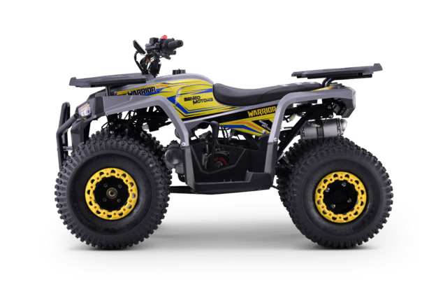 Kids Petrol Quad 125cc | Beneo Motors Warrior Yellow | Ages 8+ | Reverse Gear &amp; Speed Limiter