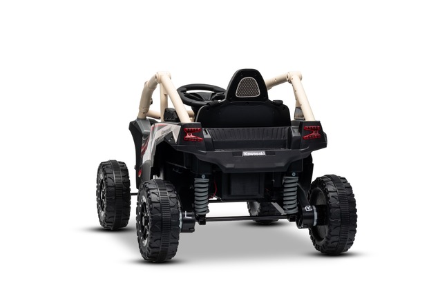 Electric Ride-on car Kawasaki TERYX KRX 1000 12V, khaki, single seat, rear axle suspension, 2.4 Ghz 