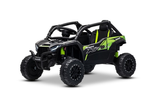 Electric Ride-on car Kawasaki TERYX KRX 1000 12V, black, single seat, rear axle suspension, 2.4 Ghz 