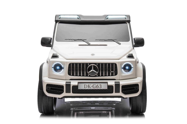 Electric Ride-on car Mercedes-Benz G63 AMG 4x4² Two-seater 12V, white, MP3 Player with USB/AUX input