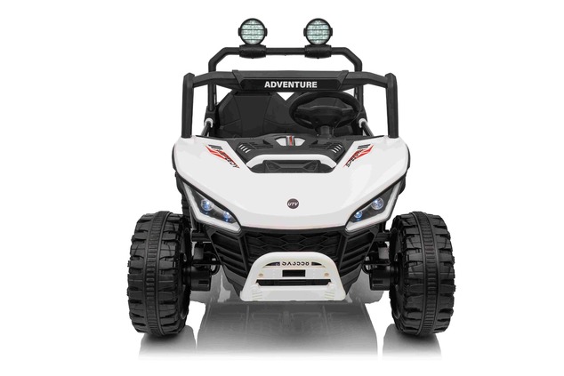 Electric Ride-on car T-REX Ride 4x4 Two-seater 24V, white, MP3 Player with USB/AUX input, 4x4 drive,