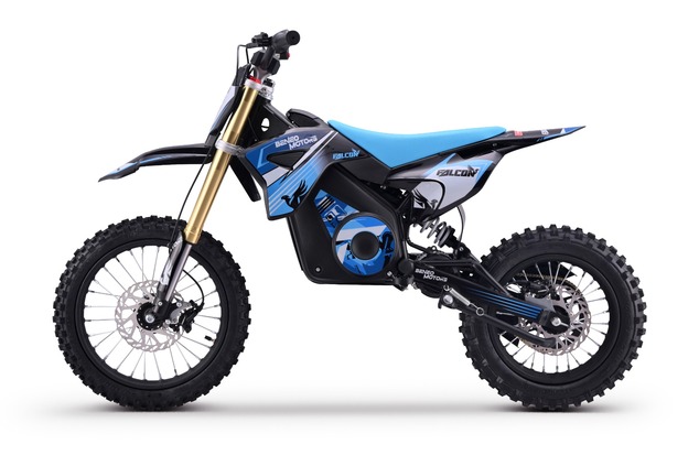 Elektro Dirtbike für Kinder 1600 W | Beneo Motors Falcon Blau | Ab 8 Jahren | 48-V-Lithium-Akku | Ge