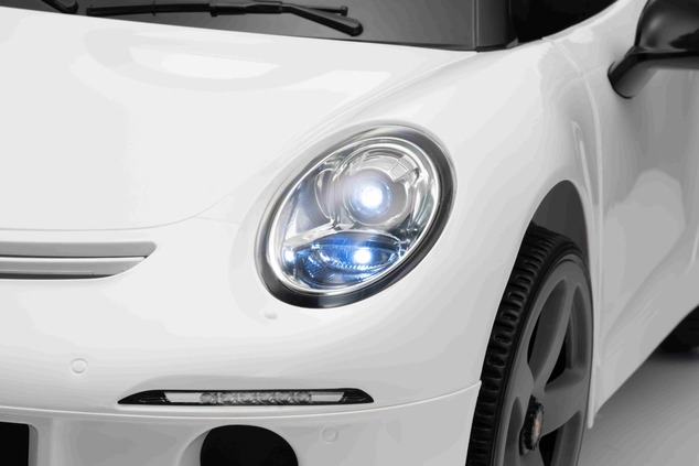 Electric Ride-on car RUF GT 12V, white, Opening doors, 2.4 GHz remote control, LED lights front and 