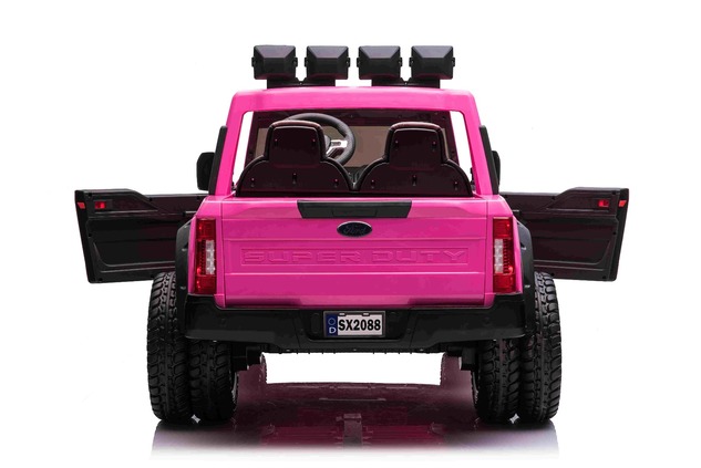 Electric Ride-On Toy Car Duty 24V pink, Two-seater, 4X4 drive with high-performance 24V Engines and