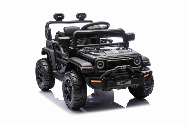 Electric car for children OFFROAD NEW with rear-wheel drive, black, Lithium battery, High chassis, W